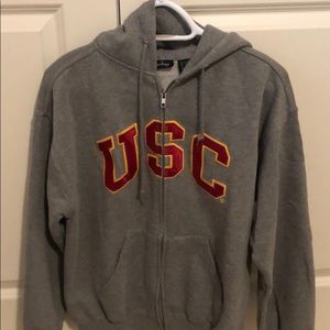 USC gray zip up hoodie!
